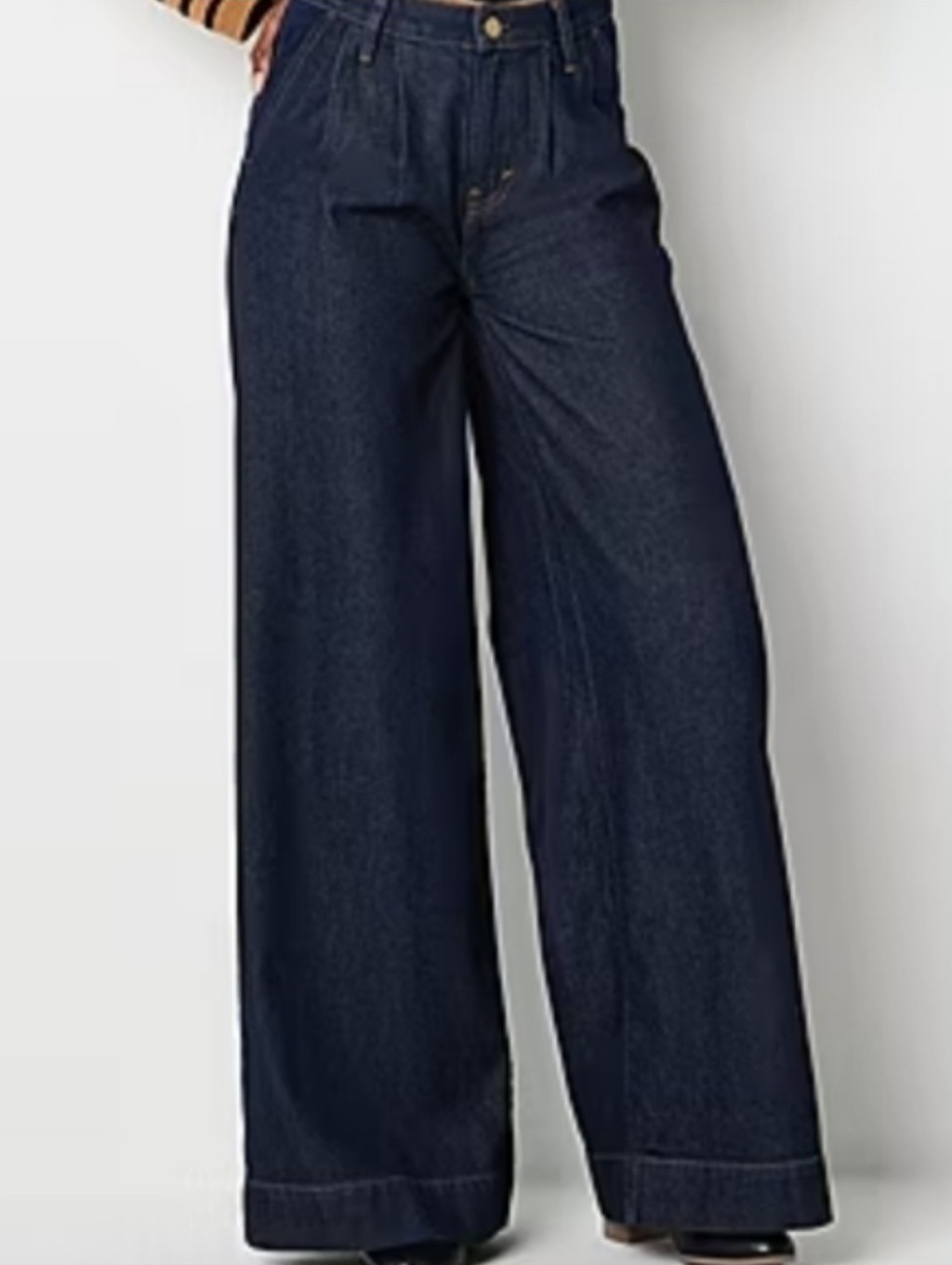 A.N.A Pleated Hi Rise Wideleg Jeans